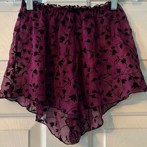Sheer Velvet Lingerie Shorts